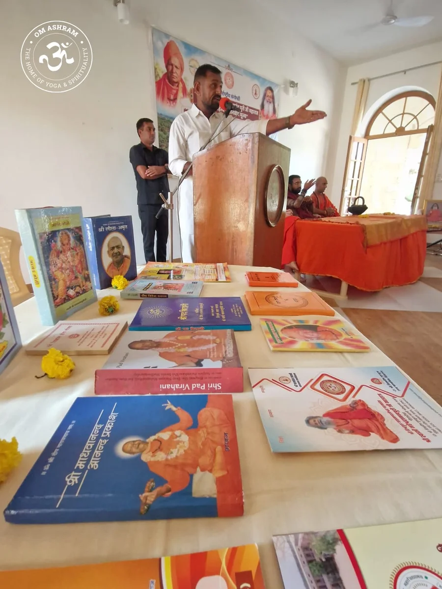 The sacred literary works of the revered Satguru displayed on the table.